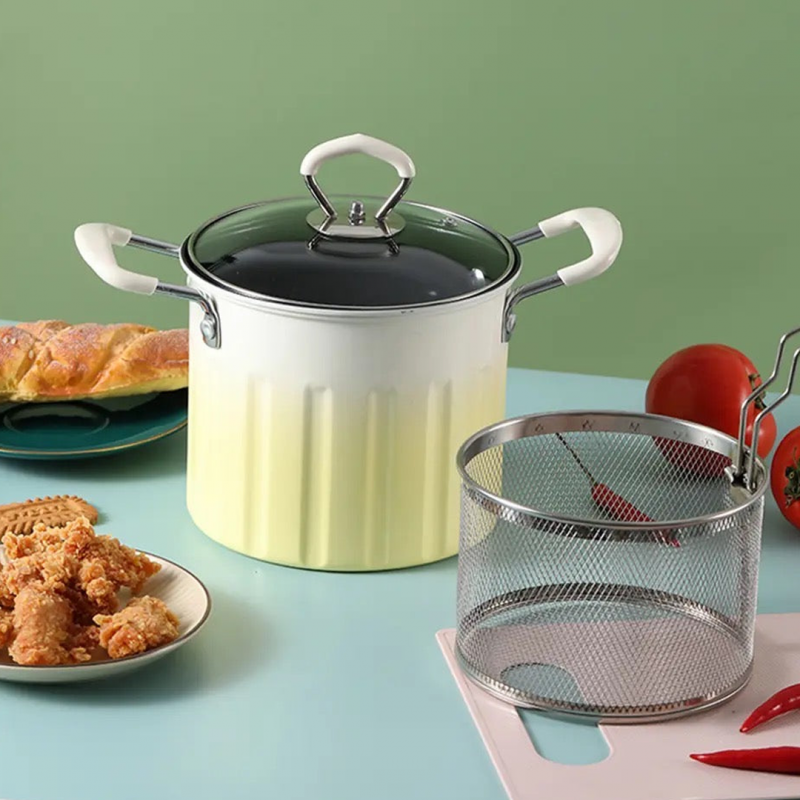 3L Stainless Steel Deep Frying Pot, Multifunctional Household Deep Frying Pan, Non Stick Mini Small Oil Frying Pot 3L Stainless Steel Deep Frying Pot, Multifunctional Household Deep Frying Pan, Non Stick Mini Small Oil Frying Pot